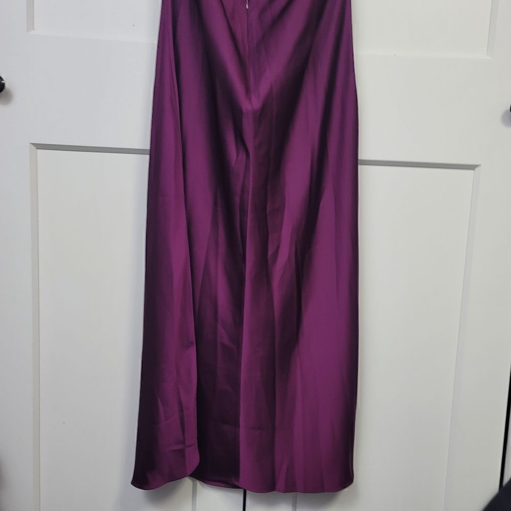 Lovers & Friends Raya midi dress Size Xl Halterneck Satin Revolve - Picture 7 of 9